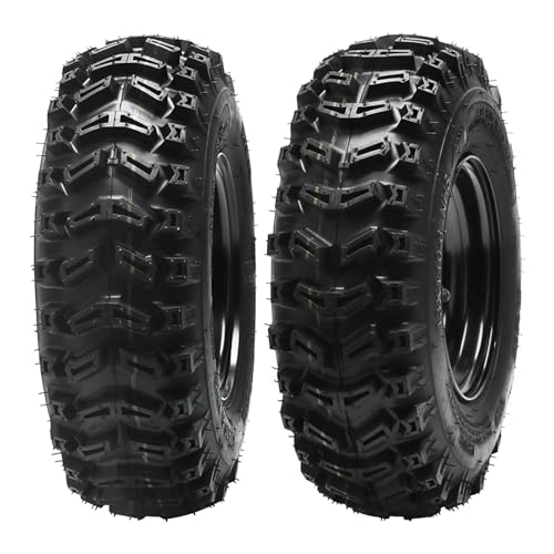 ZXTDR 13x4.10-6 Tubeless Tire Rim, 4-Ply Heavy-Duty Wheel Tire for Go Kart Mini Trucks, ATVs, Dune Buggies, Snowmobiles, Lawn Mowers, 3-Hole Hub, Nylon Material (2pack)