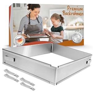 Menz Verstellbarer Edelstahl Backrahmen 5cm