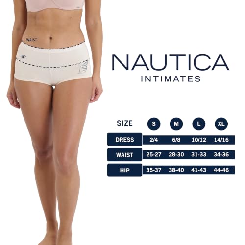 Image of Nautica Women's Cotton Boyshort Underwear Set, 5-Pack