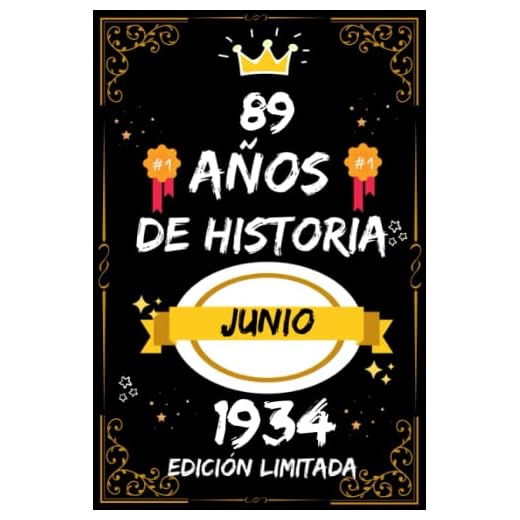 CUADERNO, 89 AÑOS DE HISTORIA JUNIO 1934 EDICIÓN LIMITADA: Regalo de 89 cumpleaños para mujeres y hombres, ideas de 89 cumpleaños... un cumpleaños... ... regalo de 89 cumpleaños para él/ella.
