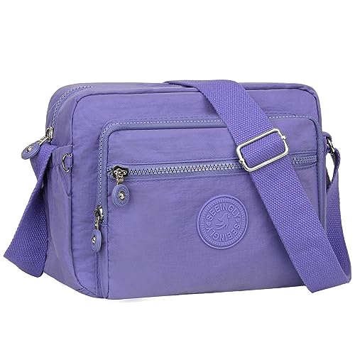 Materiale premium: Tracolla donna utilizzando materiale in nylon impermeabile di alta qualità, Offre una sensazione tattile eccezionale, una consistenza chiara, vantaggi leggeri, antigraffio e resistenti agli strappi. Il materiale interno è realizzato in fibra di poliestere liscia, confortevole e resistente. Il materiale è impermeabile e resistente alle macchie, il che lo rende molto facile da pulire.