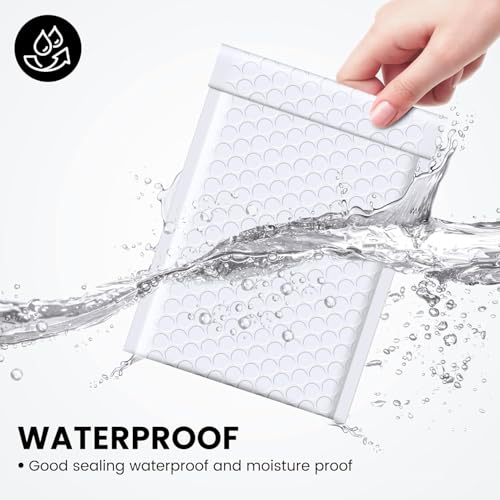 Image of Fuxury Bubble Mailers 4x8 inch White Padded Envelopes 1000Pack Strong Adhesion Thick Padded Mailers for Small Business Mailing Small Items,Jewelry,Makeup