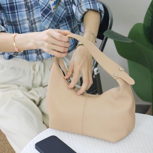 NIUEIMEE ZHOU Crescent Shoulder Bags for Women Vegan Leather Hobo Handbag Slouchy Tote Purses3