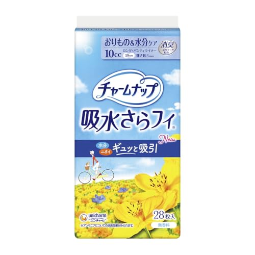 チャームナップ 吸水さらフィ ロングパンティライナー 無香料 28枚【軽い尿モレの方】 ×2セット