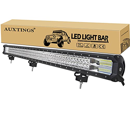 AUXTINGS 45 inch 612W LED Light Bar Triple Row Spot Flood Combo Beam Off Road Lights Waterproof Work Light for Trucks SUV ATV UTV Boat Lights, 12V 24V by AUXTINGS - Used condition - US$65.55