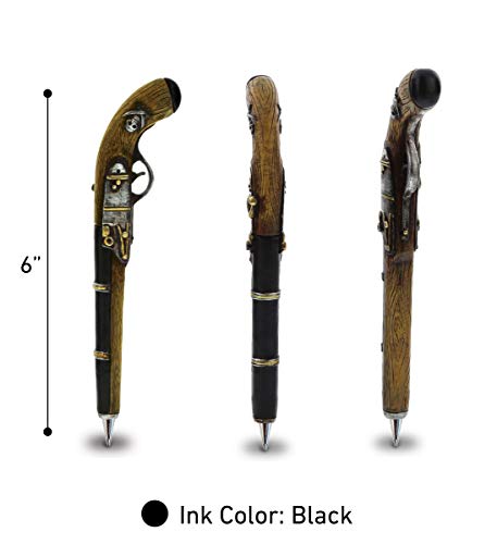 Planet Pens Pirate Pistol Novelty Pen - Fun & Unique Teens & Adults Office Supplies Ballpoint Pen, Colorful Firearm Writing Pen Instrument For Cool Stationery School & Office Desk Decor Accessories