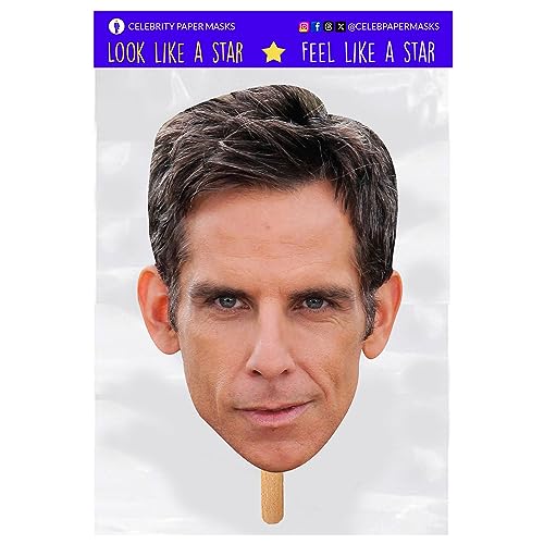 Máscara de Ben Stiller máscaras faciais de celebridades Actor On A Stick