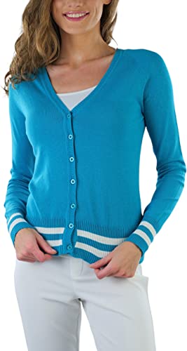 Image of ToBeInStyle Women's Long Sleeve Button Down V-Neck Cardigan