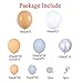 UAEYW 164pcs Blush White Balloons Garland Arch Kit Peach Balloons Chrome Metallic Silver Latex Balloon for Fall Girls Birthday Wedding Bridal Shower Venue Backdrop Party Decoration