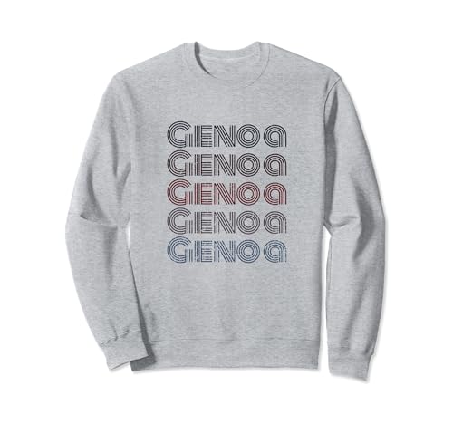Italie 70's City Retro Vintage Gênes Sweatshirt