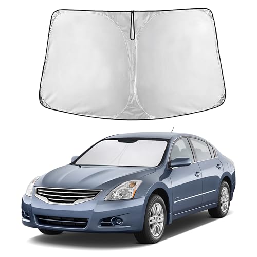 Image of EcoNour Windshield Sun Shade for Nissan Altima 2007-2012 | Front Window Sunshade | Foldable Car Sun Protector | Blocks UV Rays & Keeps Interior Cooler