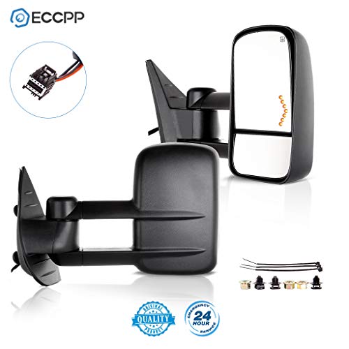 ECCPP Towing Mirrors Replacement fit for 2008-2013 Chevy Avalanche Tahoe Silverado Suburban GMC