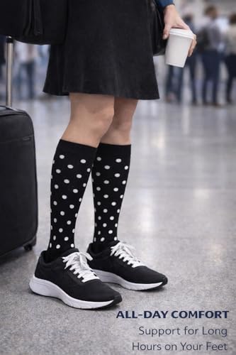 Image of Aoliks Medical Compression Socks for Women & Men, Support Knee High Socks for Running,Nurses,Travel