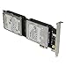 Sedna PCI Express (PCIe) Dual 2.5 Inch SATA III (6G) SSD Adapter (Extended Single Side SSD Version) (with Built in Power Circuit, no Need SATA Power Connector, Best for Mac), SSD/HDD not Included
