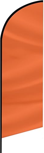 Miniatura 10 de FSFLAG Bandera de plumas de color sólido, bandera de swooper de color sólido, 8 pies (marrón)