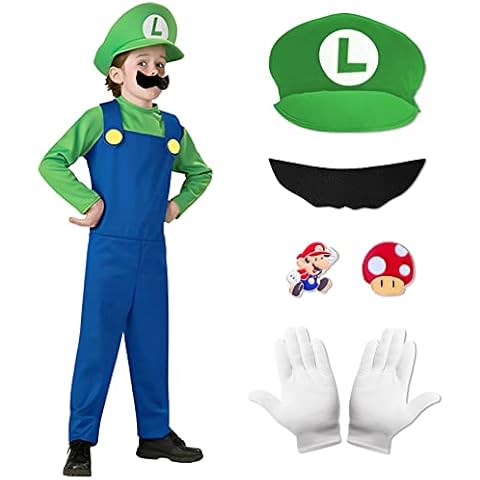 Disfraz de Super Mario Bros Cosplay para Adultos y Niños Cover