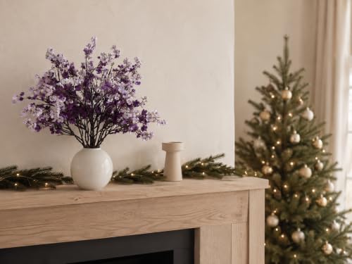 Image of Mandy's 6 Bundles Artificial Shades of Purple Baby's Breath Flowers