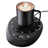 MEION Coffee Mug Warmer for Desk, Coffee Cup Warmer, 4 Temp Settings & 1-12H Timer, Coffee Warmer with Auto Shut Off Smart Gravity Sensor, Beverage & Candle Warmer Coffee Gifts Accessories(Black)
