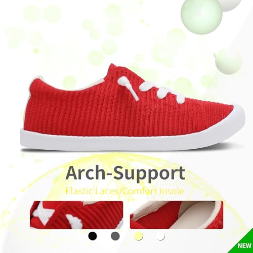 Image of AISFAESㅤ Mesh Slip On Shoes Women Comfort Knit Slip On Loafer Casual Fashion Sneaker Lightweight and Breathable Walking Flats