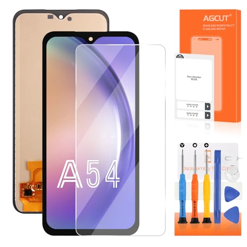 Pantalla LCD para Samsung Galaxy A54 5G para Samsung Galaxy A54 5G SM-A546B SM-A546E SM-A546U LCD Touch Screen Digitazer Assembly con kit de reparación (negro, no admite huellas dactilares)
