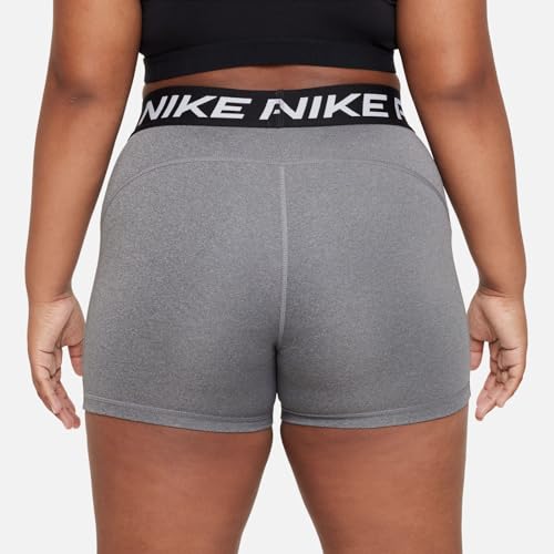 Nike Pro Dri-FIT Big Kids' (Girls') Shorts (Extended Size) (Black/Volt/White, DM8439-011)3