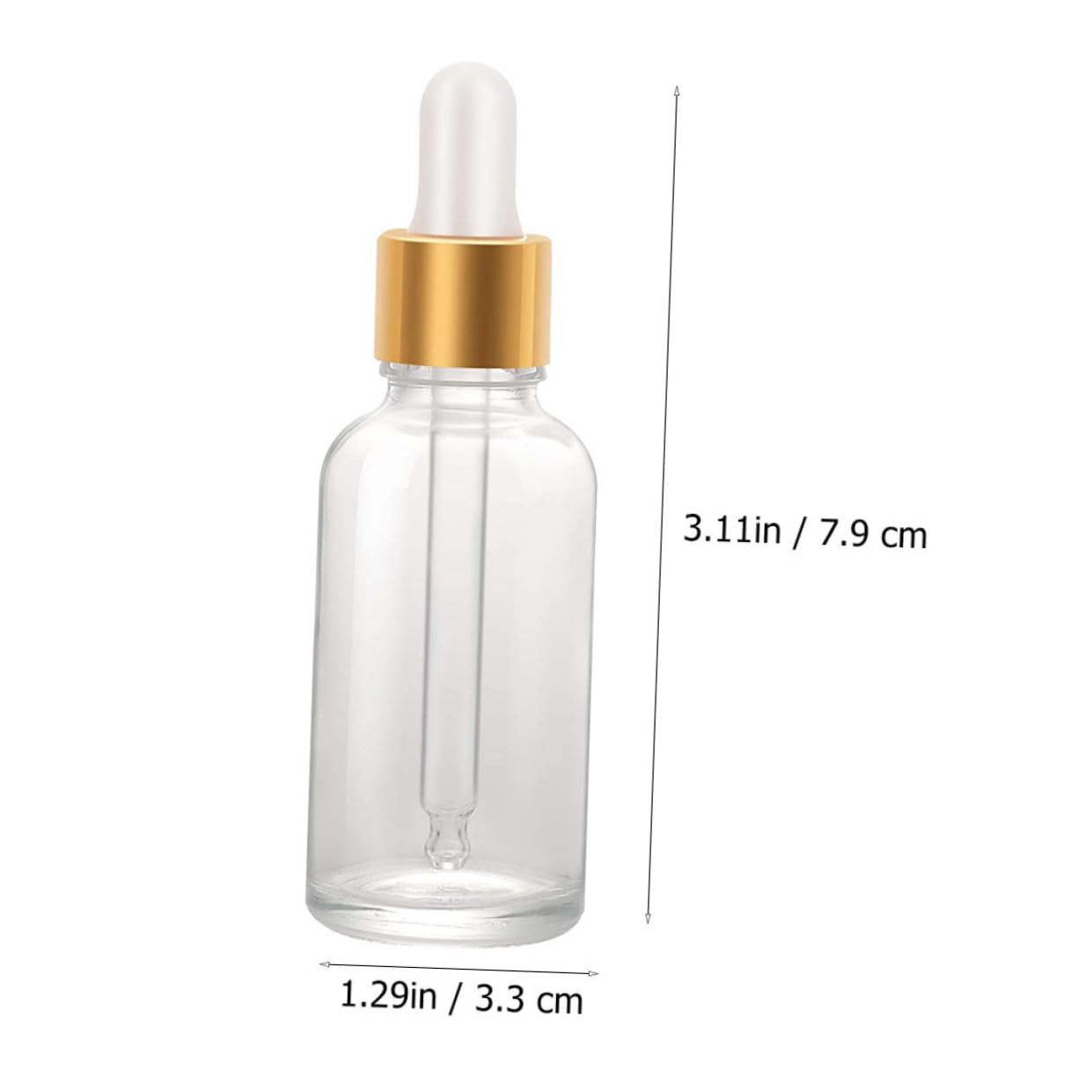 DOITOOL 24piezas Frasco Cuentagotas para Aceites Esenciales De Vidrio Transparente Dispensador Vacío para Mezclar Aceites para Usar El Hogar Salón De Belleza