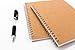 Soft Cover Spiral Notebook Journal 2-Pack, Blank Sketch Book Pad, Wirebound Memo Notepads Diary Notebook Planner with Unlined Paper, 100 Pages/ 50 Sheets, 7.5 inch x 5.1 inch (Brown)