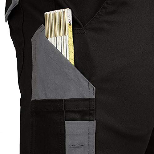 Foto von Leibwächter Damen Arbeitshose Flex-Line Schwarz, Gr. 38 – Robuste Workwear mit Stretch – Sicherheitshose für Frauen – strapazierfähige Berufsbekleidung für Handwerk