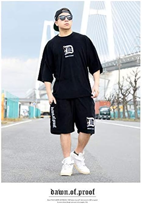 Amazon ディーオーピー Dop セットアップ メンズ 大きいサイズ 夏 半袖 パイル生地 ビッグシルエット 上下セット Tシャツ ハーフパンツブラック 4xl Tシャツ カットソー 通販