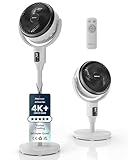 Pro Breeze AirFlo 43" Portable Pedestal Fan, Hybrid Adjustable Height, 29dB Ultra Silent, LED Display, Remote Control, 2 Cooling Modes, Vertical & Horizontal Oscillation - Energy-Efficient