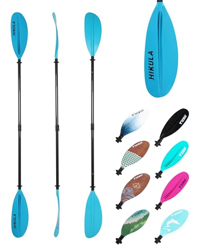 HIKULA Adjustable Carbon Fiber Shaft Kayak Paddle, Kayaking Oars with Reinforced Nylon Blade for...