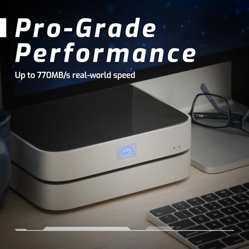 Image of OWC 1TB (1.0TB PCIe 3.0 NVMe M.2 2280 Solid-State Drive Installed) miniStack STX, Upgradeable Expansion Solution and Thunderbolt Hub /Mini Dock for Mac Studio, Mac mini and Other Devices. Silver