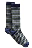 Tey-Art Fair Trade Ivy Stripe Alpaca Socks (M (5-9), Blue)