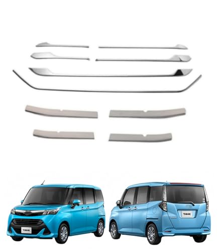 QYMDRION FOR TANK 専用設計 外装 カスタム パーツ フロントグリルガーニッシュ カバー バンパー トリム フレーム アクセサリー メッキパーツ エクステリア エアロ タンク M900系 2016年11月~ 対応 SUS304 ステンレス