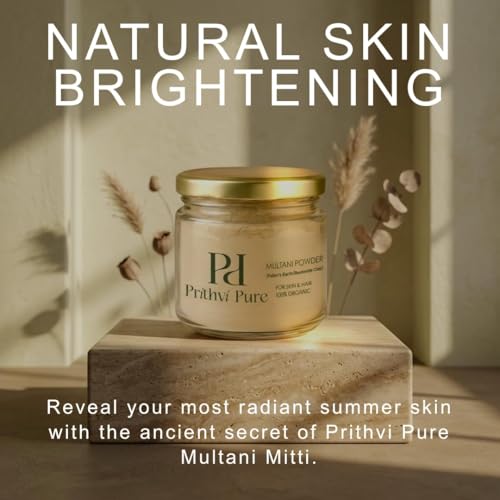 Image of Multani Mitti Powder | 100% Organic Double Filtered Yellow Multani Mitti | Face Pack for Skin & Hair | Natural Exfoliating & Soothing Fuller's Earth Powder | 300 gm