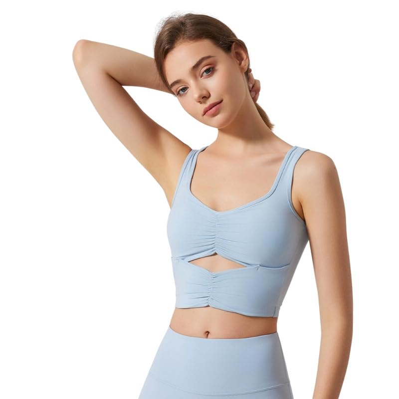 Women's Hollow Sports Vest U Neck Sleeveless Slimming Fitness Top Comfortable Fit Top