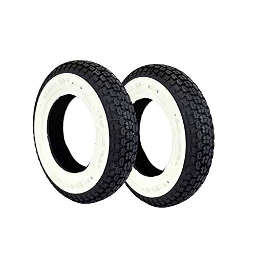 Kit de 2 neumáticos de goma 3,50 – 10 cubiertas de banda blanca para Vespa PX 125 150 200 diferentes modelos