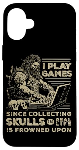 Gaming Warrior Collecting Skulls Pc�Q�[�� MMO RPG �Q�[�� �Q�[�}�[ �X�}�z�P�[�X iPhone 16 Plus �p