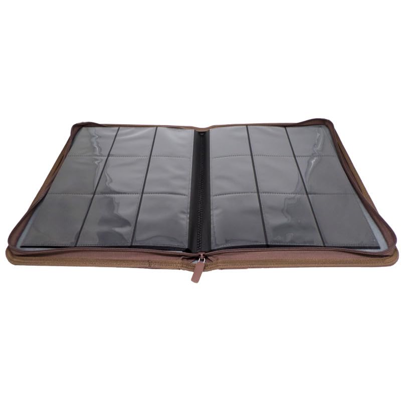 Premium PRO-Player 12-Pocket Playset Zip-Album Black - 480 Card Binder - MTG - PKM - YGO - Cerniera Nero