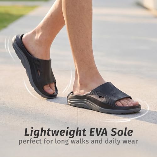 Image of YOHO Twin Sliders for Men | Comfortable, Waterproof, Lightweight & Anti Skid Slides for Everyday Use | Monsoon Footwear for Men, Boys & Gents