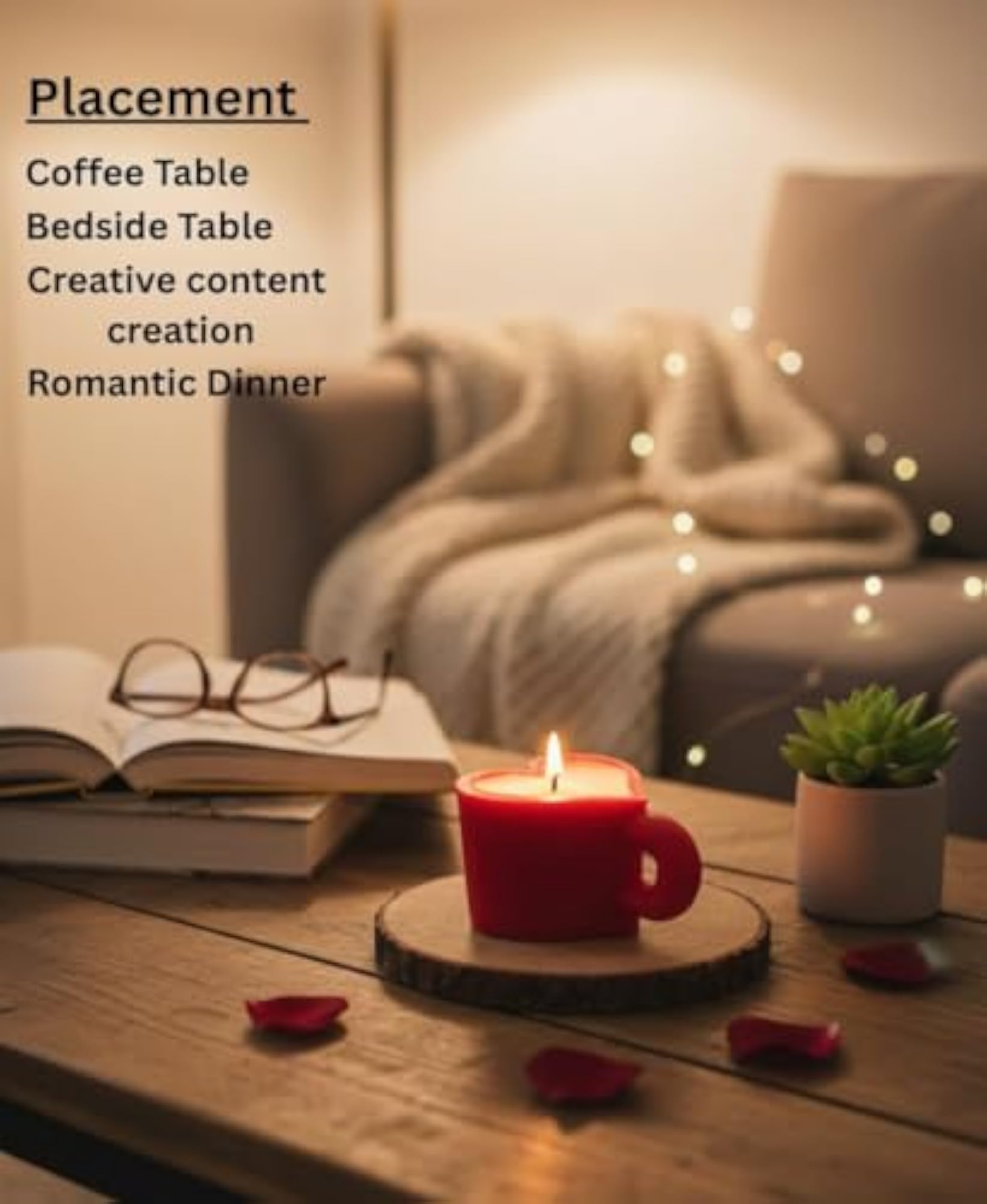 Scented Heart Coffee Mug Soy Wax Candle