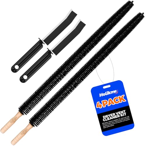 Holikme Dryer Vent Cleaner Kit 4 Pack - Household Cleaning Supplies,Long Flexible Refrigerator Coil...