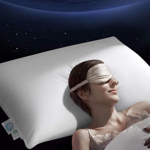 Acnalboma Almohada de plumón de ganso de lujo, almohadas de cama de calidad de hotel para dormir, 900+ potencia de relleno, almohada de plumas de alta calidad, almohada de plumón suave y esponjosa