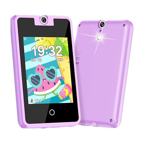 Kids Toys Phone - 28 Games, 10 Stories & Music Player! Electronic LearningToy for Girls & Boys Age 3-8. Pretend Play Smart Phone with LearningCards.Pe
