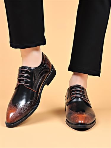 Men's Vintage Dress Shoes Casual Oxford Formal Leather Shoes for Weddings Business Office Prom4