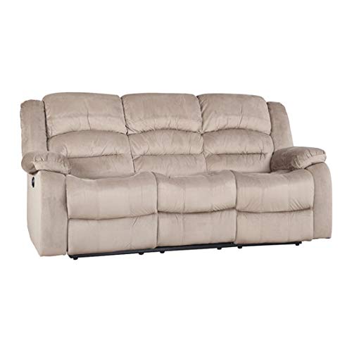 Image of HomeTown Bradford Fabric Three Seater Recliner in Beige Colour