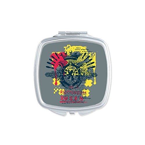 Miroir compact de poche à offrir motif street art lion pour anniversaire
