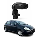 OMAC Armlehne für Fiat Grande Punto Evo 2007-2024 - Snap-On - ABS + Kunstleder - Keine Bohrung oder Installation - Einfache Montage Black