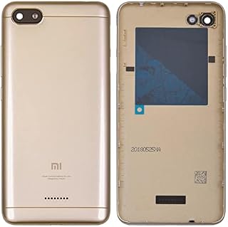 Peças de reparo de substituição da capa da bateria da carcaça compatíveis com Xiaomi Redmi 6A, (dourado, dual SIM)