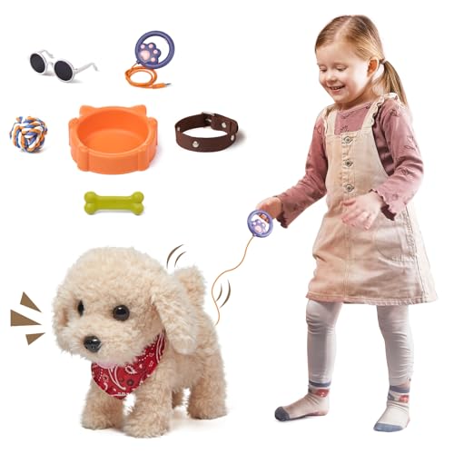 Tumama TM281 Remote Control Electronic Plush Puppy Dog Toy, Fun Interactive Toys,Walks,Barks,Shake Tail,Dress Up Realistic Stuffed Animal Dog thumb #9